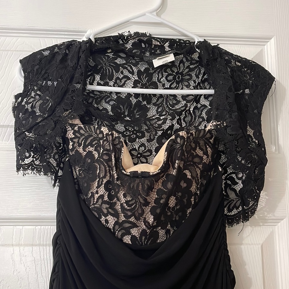 Black dress by Scott McClintock.
